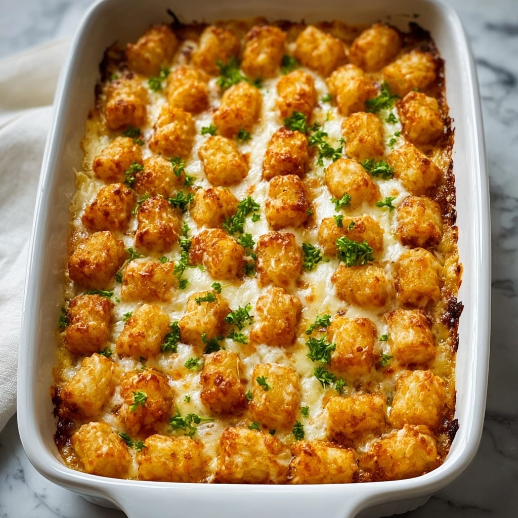 Cheddar Ranch Chicken Tater Tot Bake Recipe