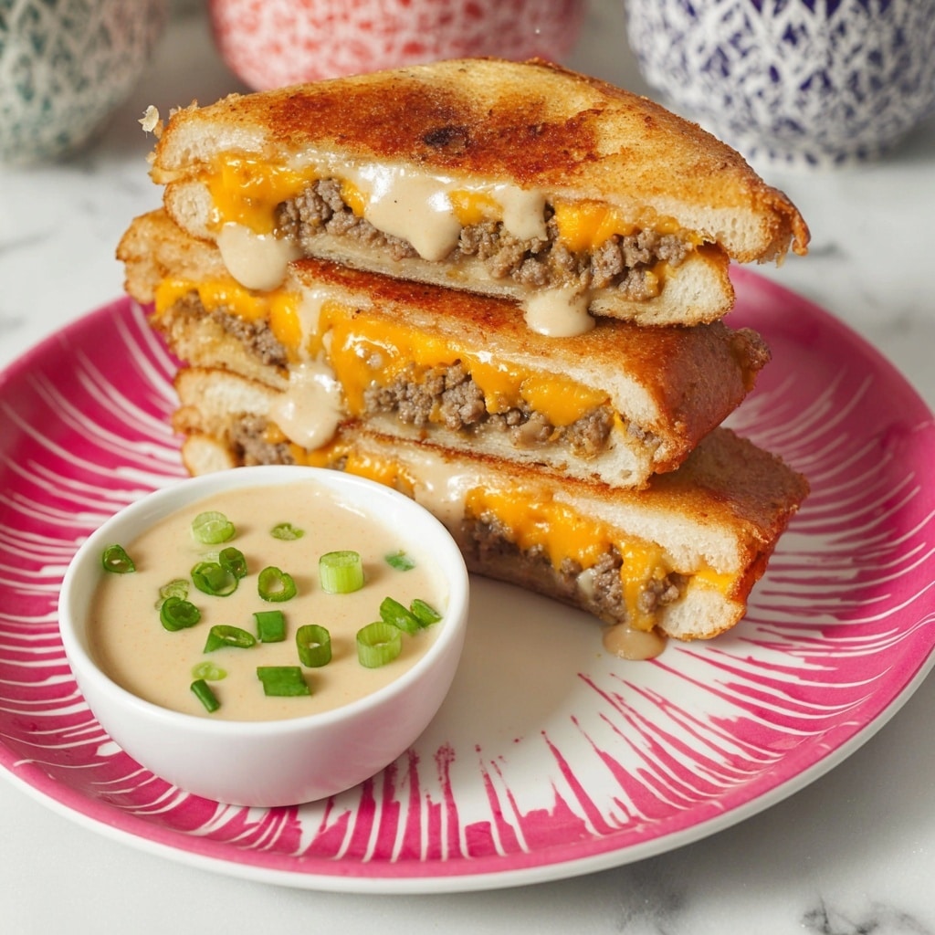 Cheeseburger Stuffed Flatbreads Recipe - Recipe Image