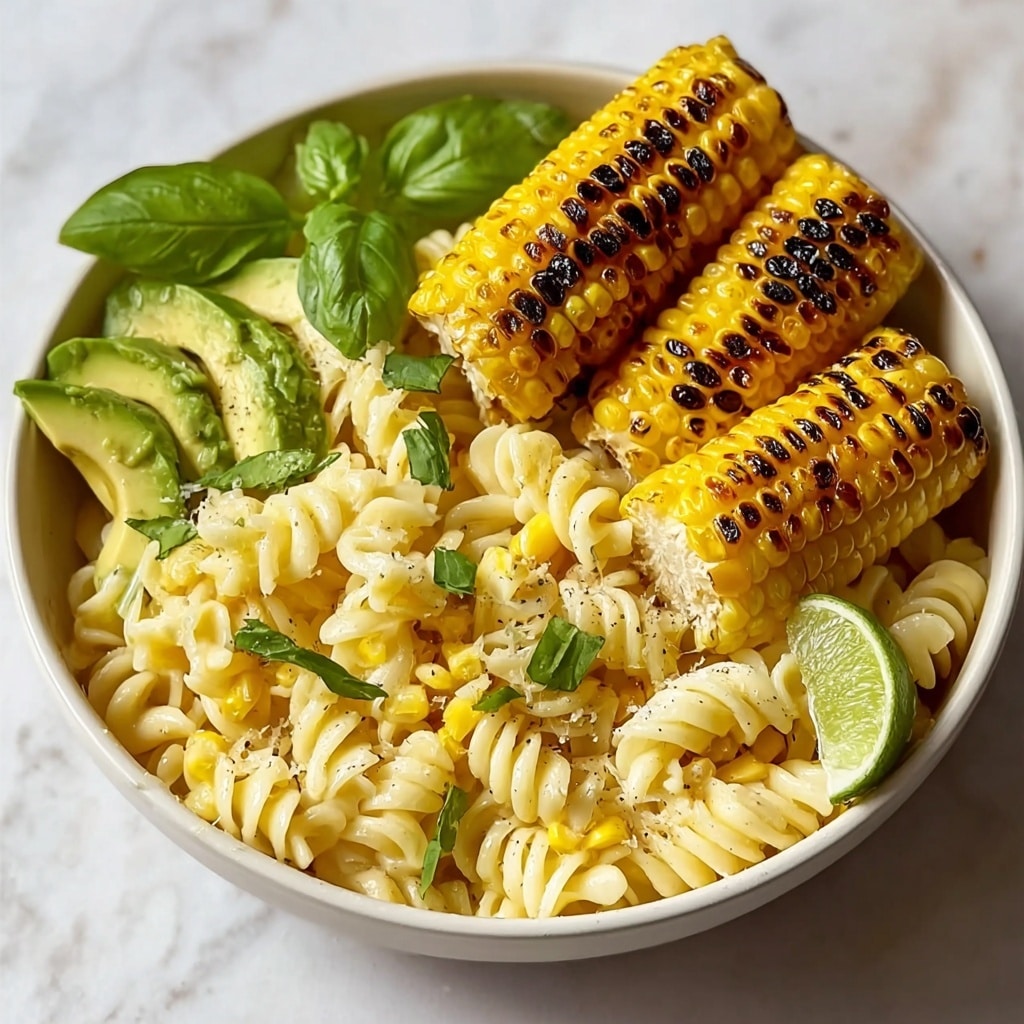 Creamy Street Corn Pasta Salad Recipe - Recipe Image