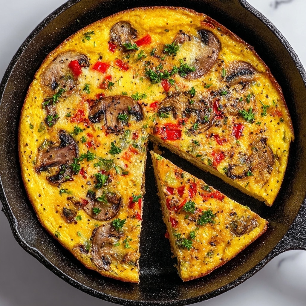 Vegetable Mushroom and Bell Pepper Frittata Recipe - Recipe Image