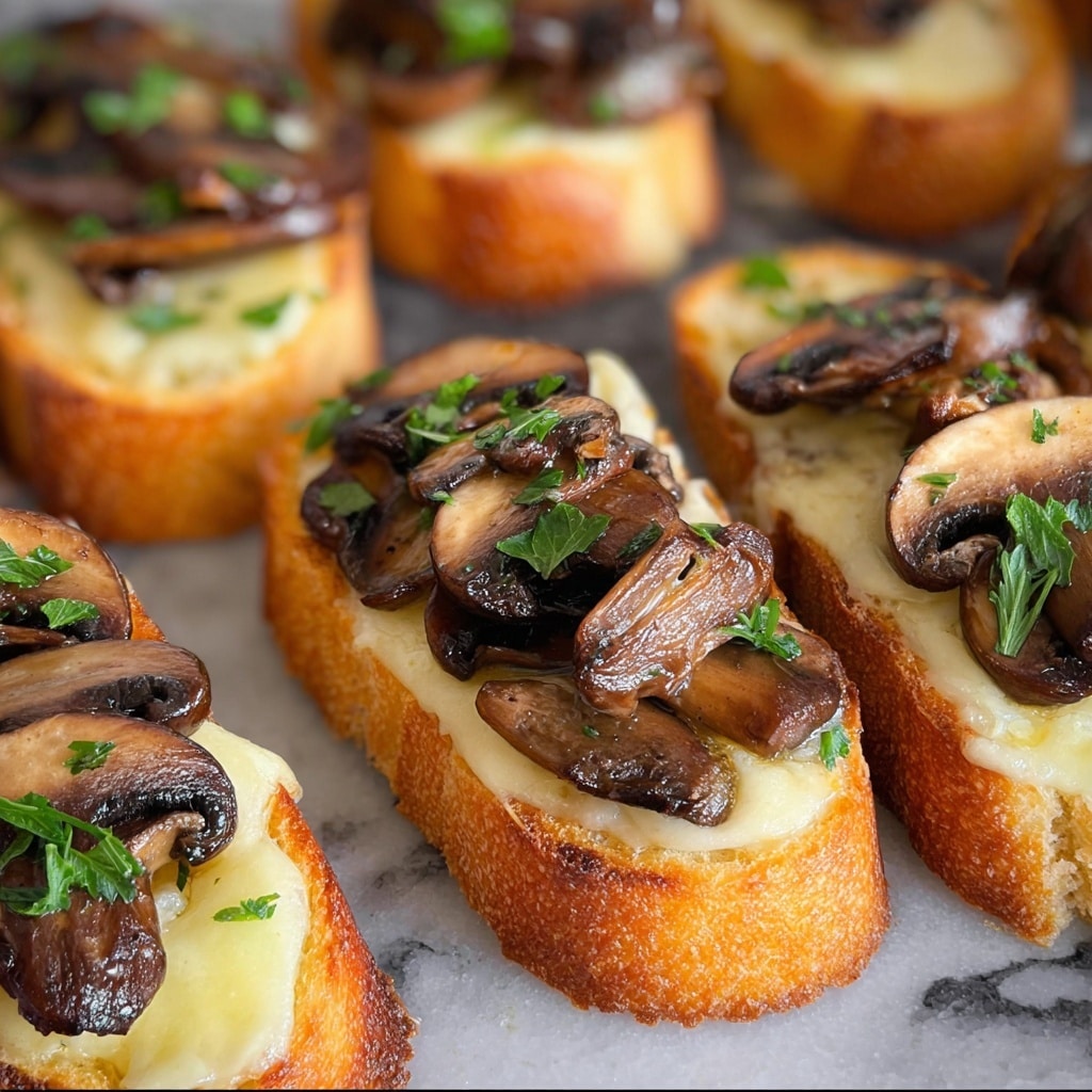 Mushroom and Gruyère Crostini Recipe - Recipe Image