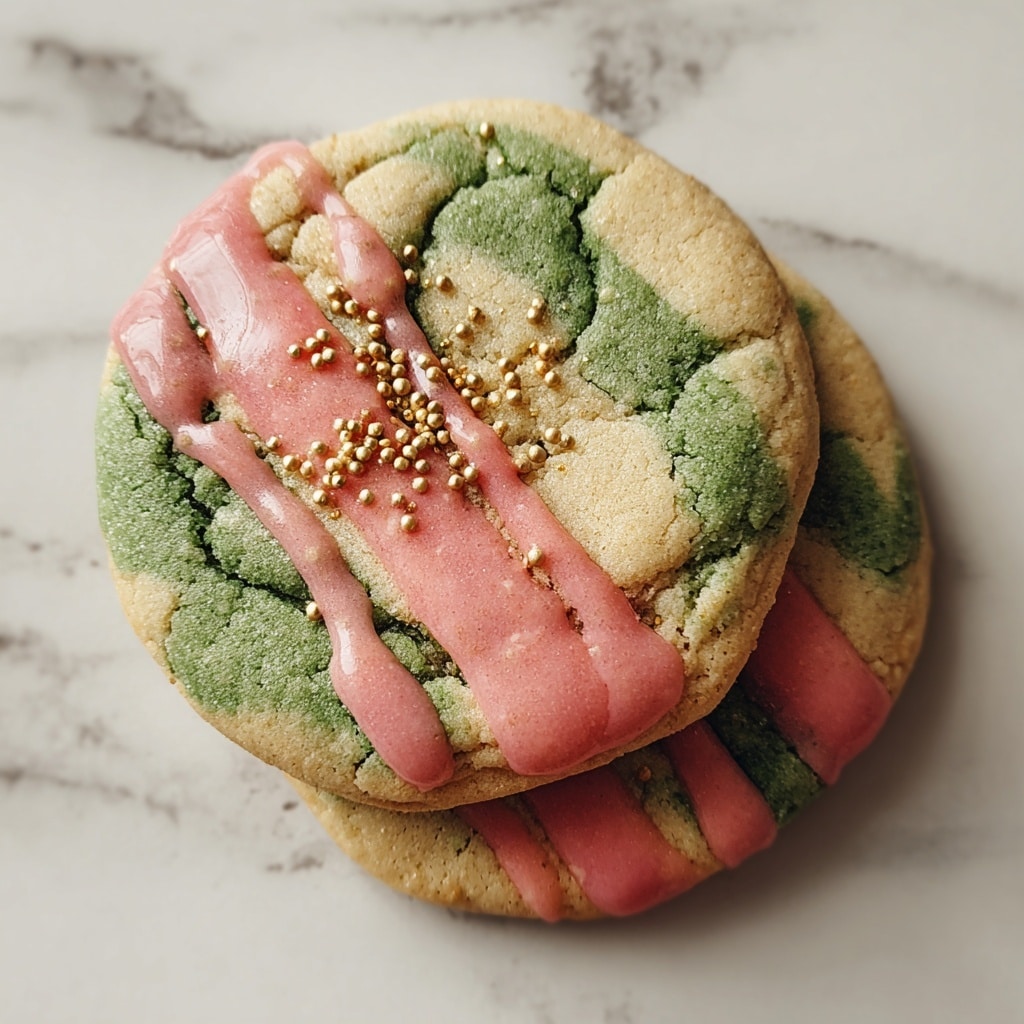 Marble Matcha Strawberry Cookies Recipe - Recipe Image