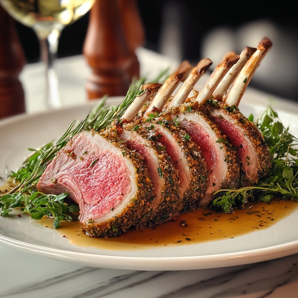 Herb-Crusted Rack of Lamb with Garlic and Rosemary Recipe - Recipe Image