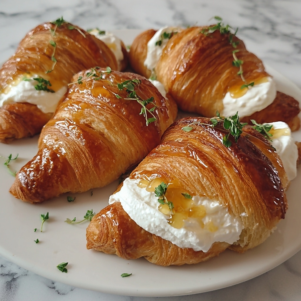 Whipped Ricotta with Burnt Honey Croissants Recipe - Recipe Image