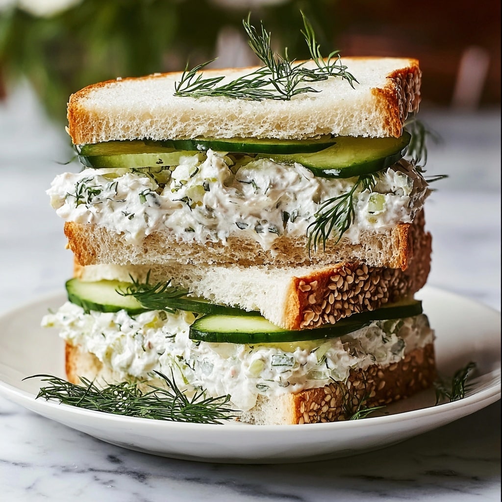 Cucumber Benedictine Tea Sandwiches Recipe - Recipe Image