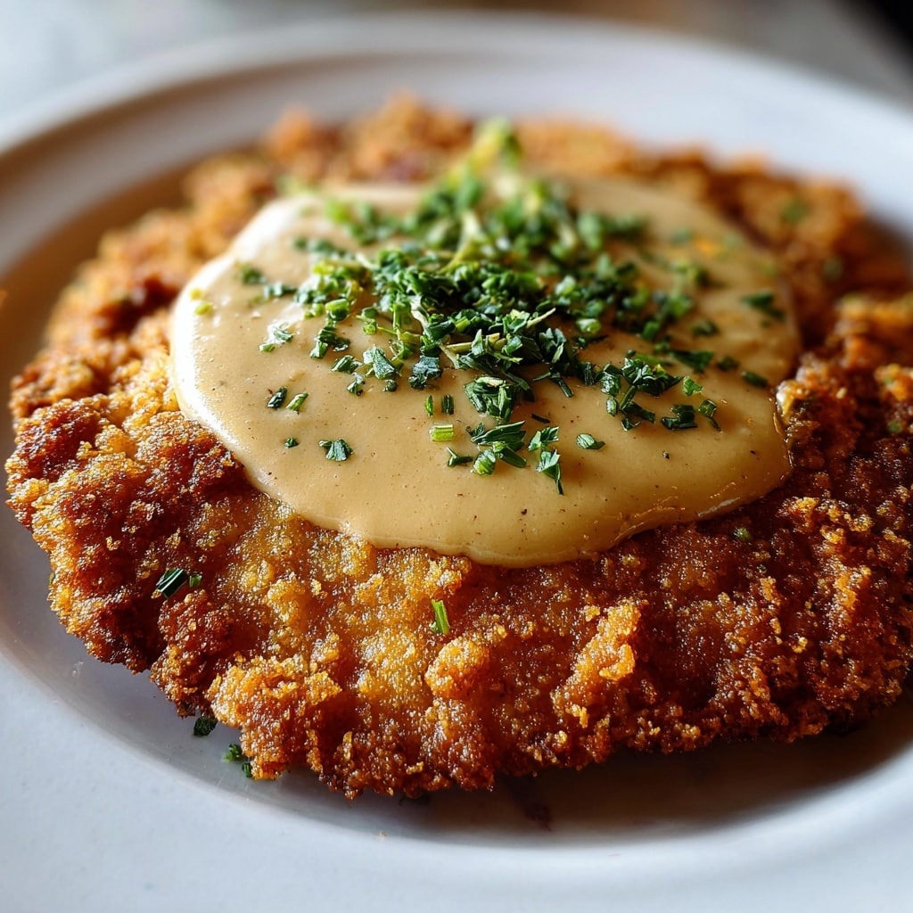 Crispy Chicken Fried Steak with Homemade Gravy Recipe - Recipe Image
