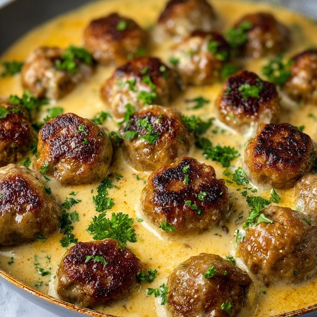 Amazing Keto Turkey Meatballs in a Creamy Parmesan Sauce Recipe