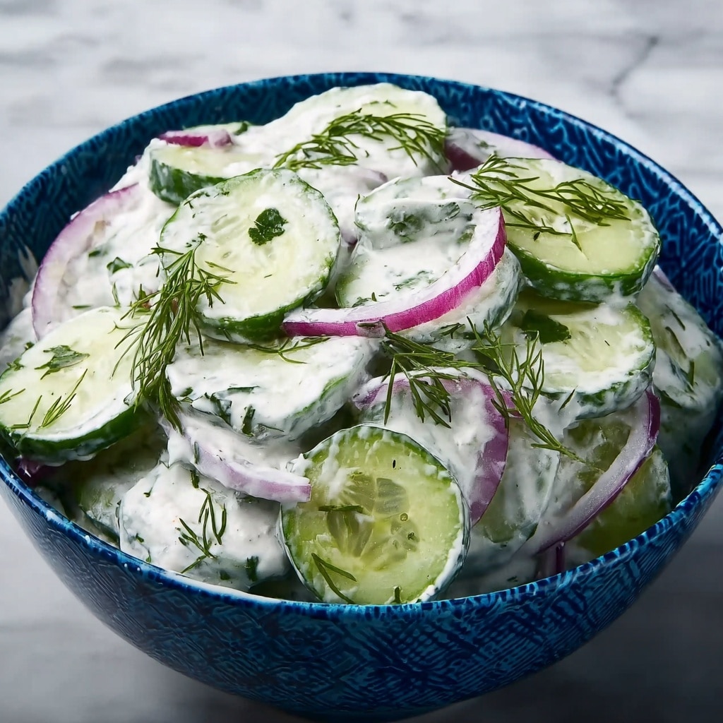 Cool and Creamy Tzatziki Cucumber Salad Recipe - Recipe Image