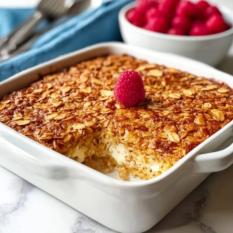 Cinnamon Cottage Cheese Oatmeal Bake for Cozy Mornings Recipe