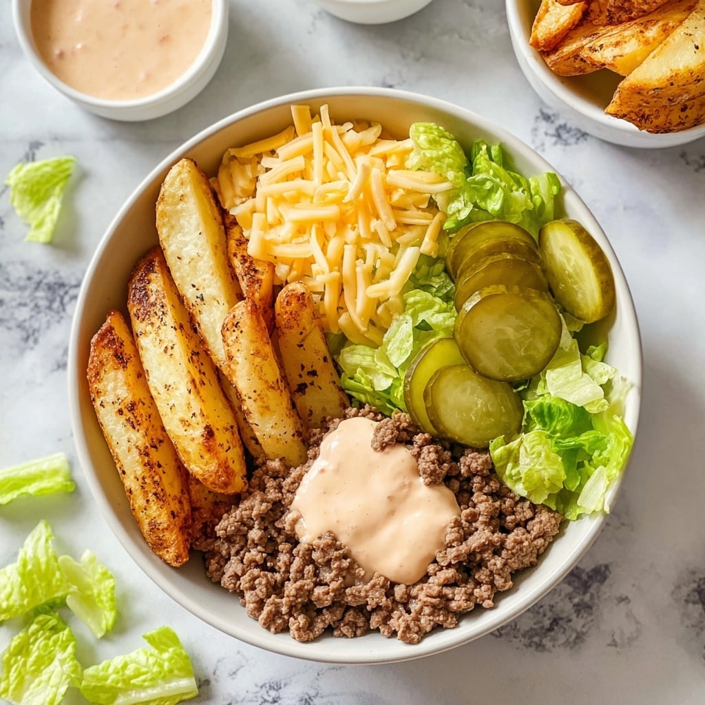 Burger Bowl with Crispy Potatoes, Beef, and Classic Sauce Recipe - Recipe Image