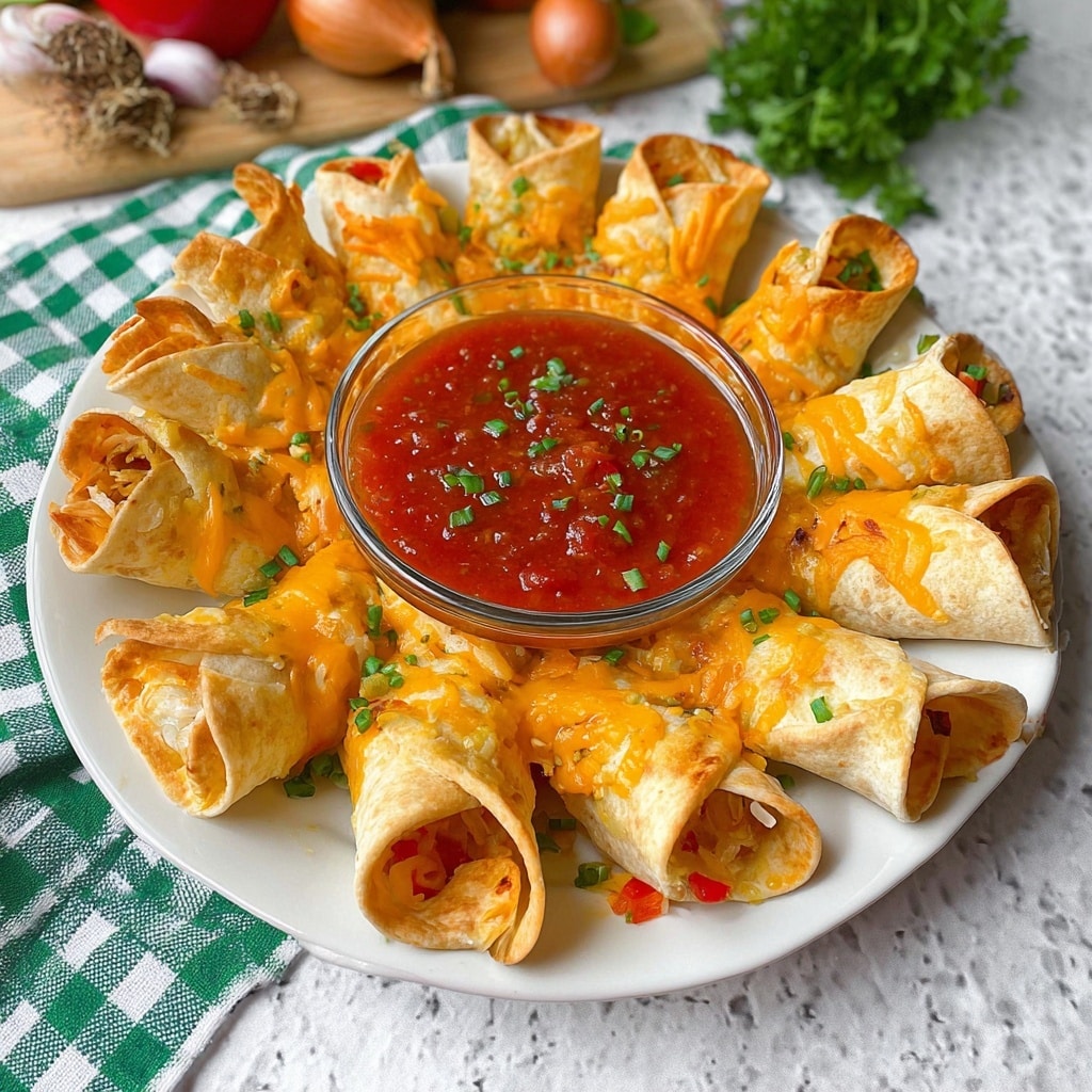 Blooming Chicken Quesadilla Ring Recipe - Recipe Image