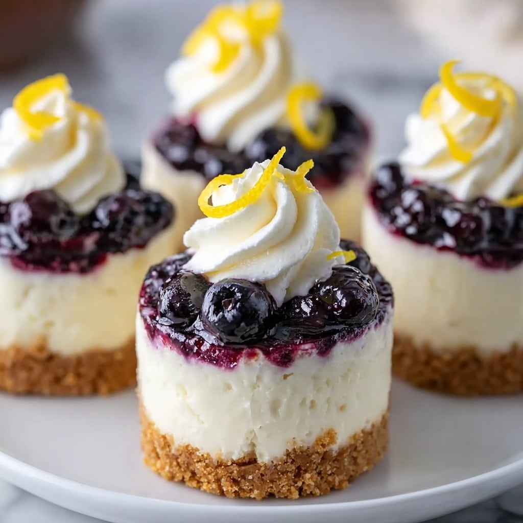 Healthy Mini Lemon Blueberry Cheesecakes Recipe - Recipe Image