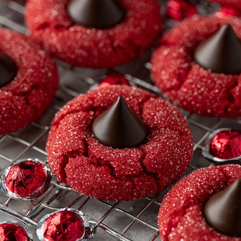Red Velvet Blossom Cookies Recipe - Recipe Image