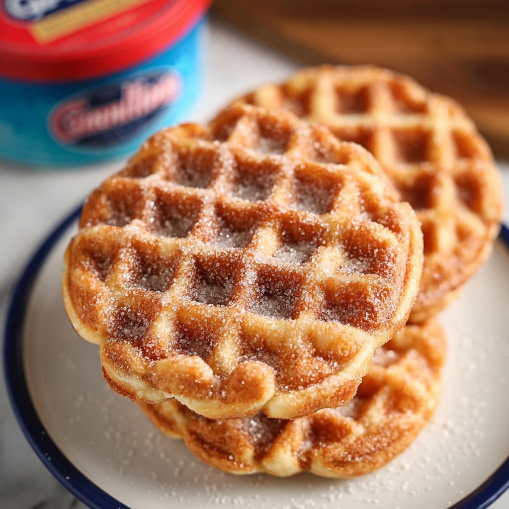 Cinnamon Sugar Biscuit Waffles Recipe - Recipe Image