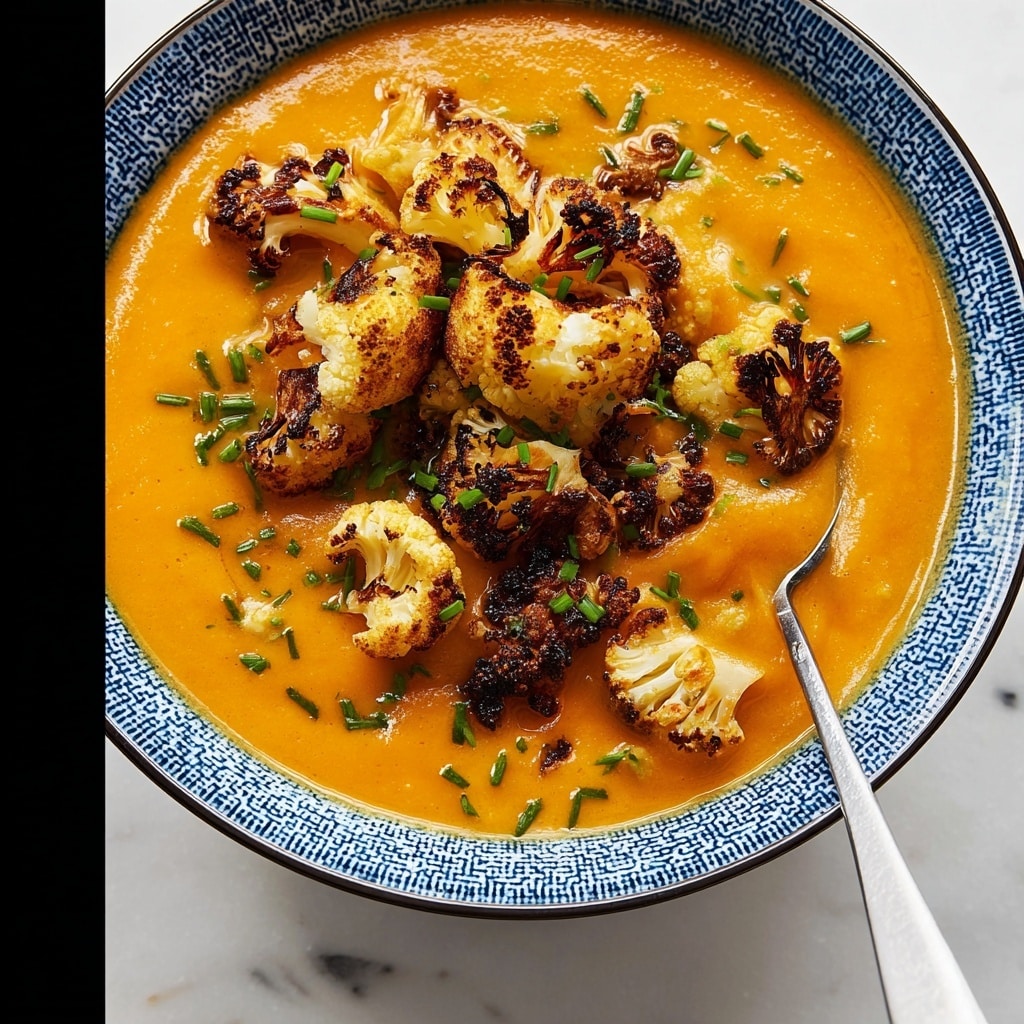 Sweet Potato Soup with Roasted Cauliflower Crumbles Recipe - Recipe Image