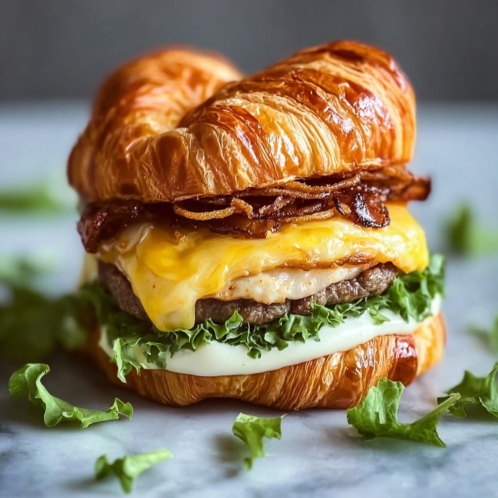 Ultimate Crispy Croissant Smash Burgers in 5 Easy Steps Recipe - Recipe Image