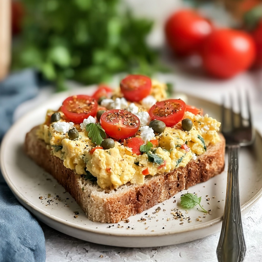 Mediterranean Scrambled Eggs: Quick, Flavor-Packed Breakfast Recipe - Recipe Image