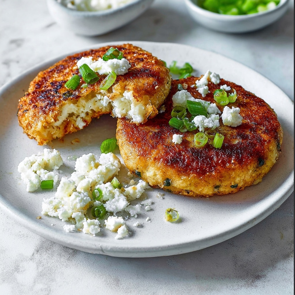 Leftover Mashed Potato Pancakes with Feta and Scallions Recipe - Recipe Image