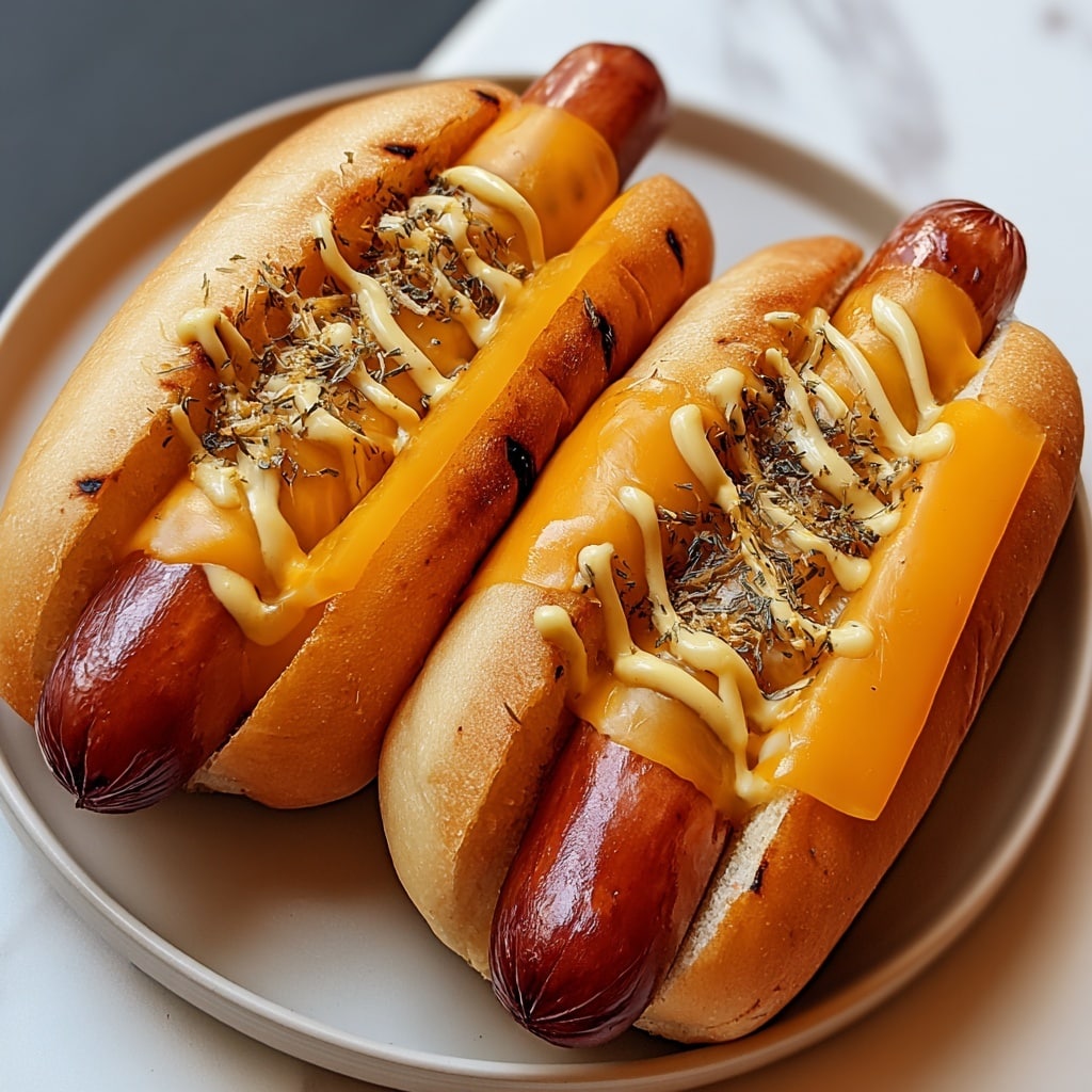 Air Fryer Grilled Cheese Hot Dogs Recipe - Recipe Image