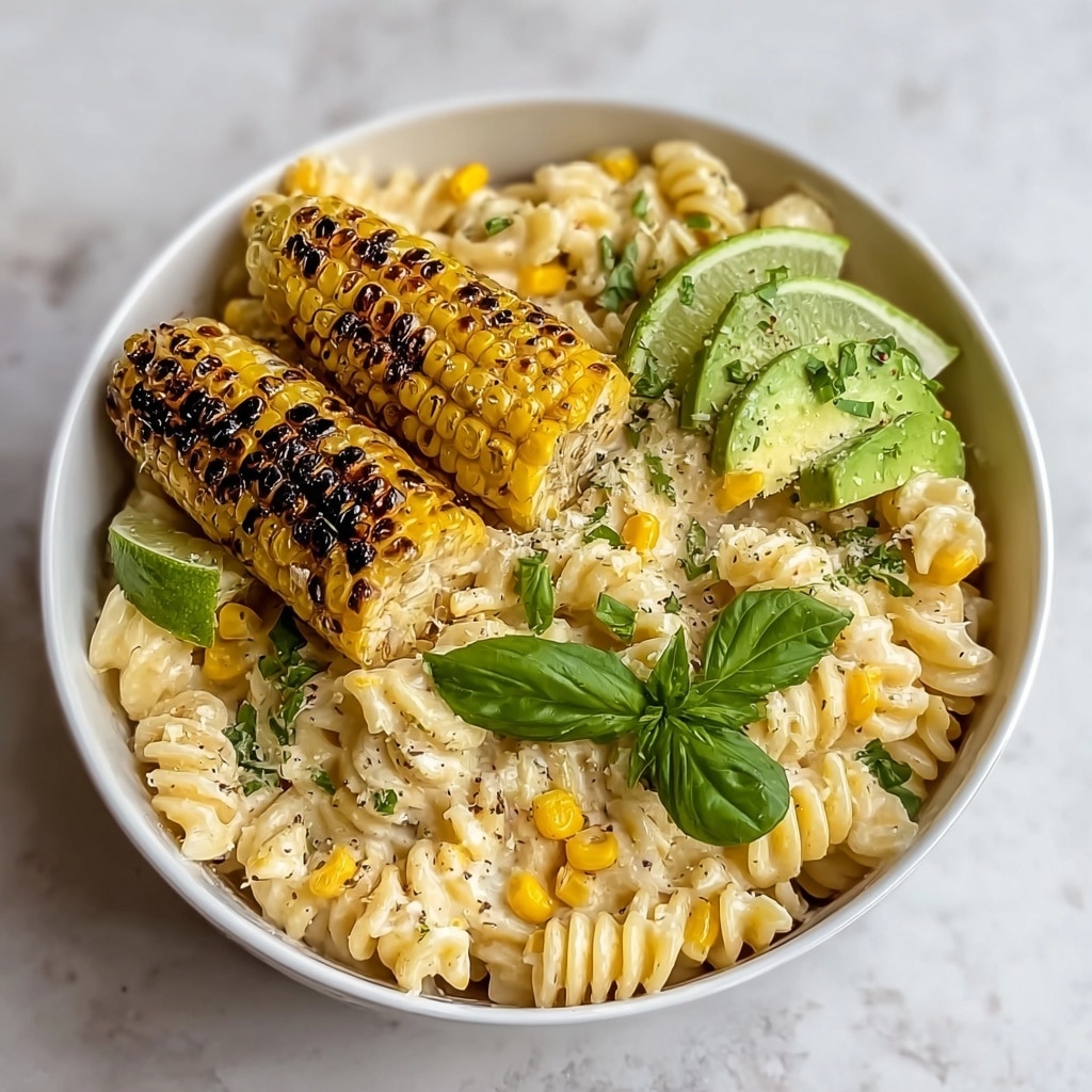 Creamy Street Corn Pasta Salad Recipe - Recipe Image