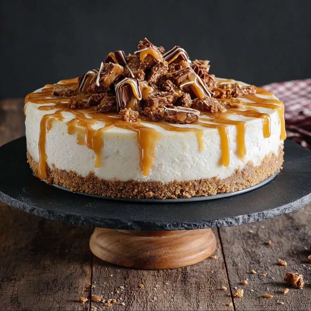 Toffee Caramel No-Bake Cheesecake Recipe - Recipe Image