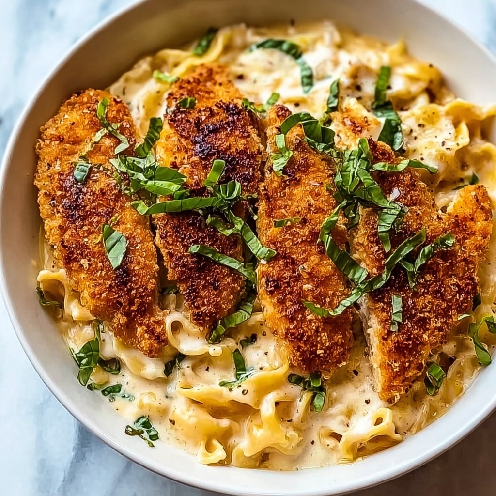 Southern Style Creamy Parmesan Chicken Pasta Recipe - Recipe Image
