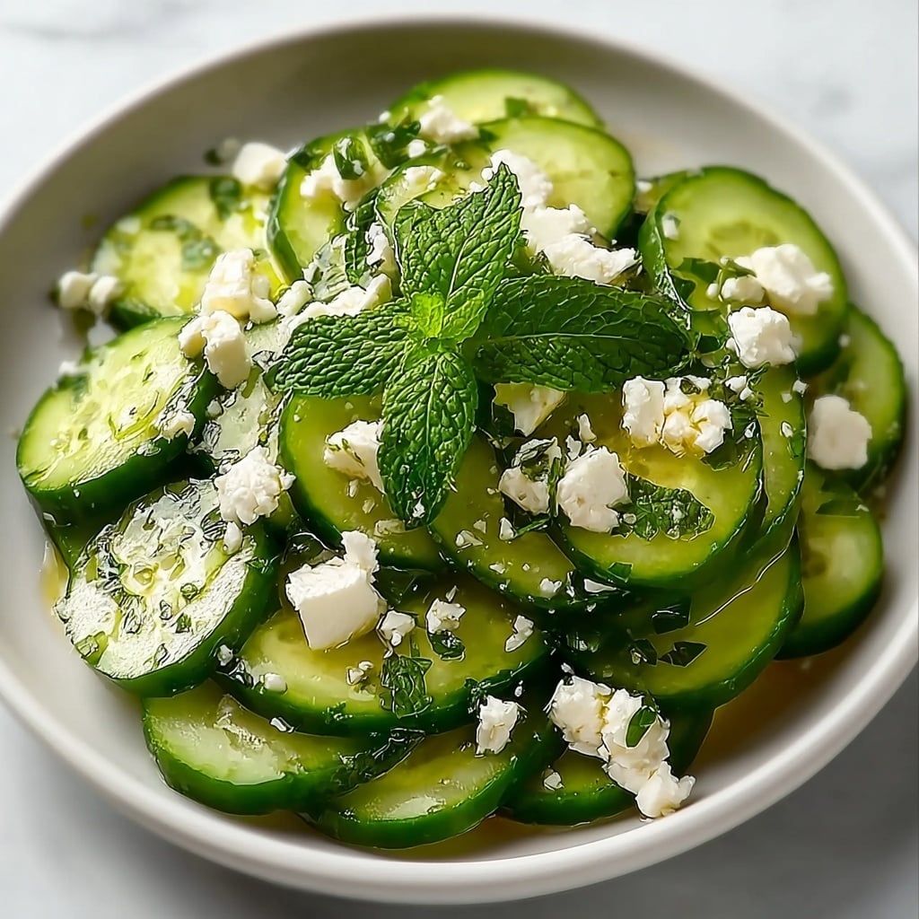 Cucumber Feta Salad: Crisp, Creamy & Bursting with Mediterranean Flavor Recipe - Recipe Image