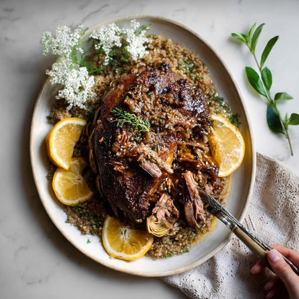Mediterranean-Style Roasted Leg of Lamb Recipe - Recipe Image