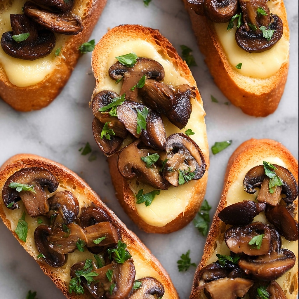Mushroom and Gruyère Crostini Recipe - Recipe Image