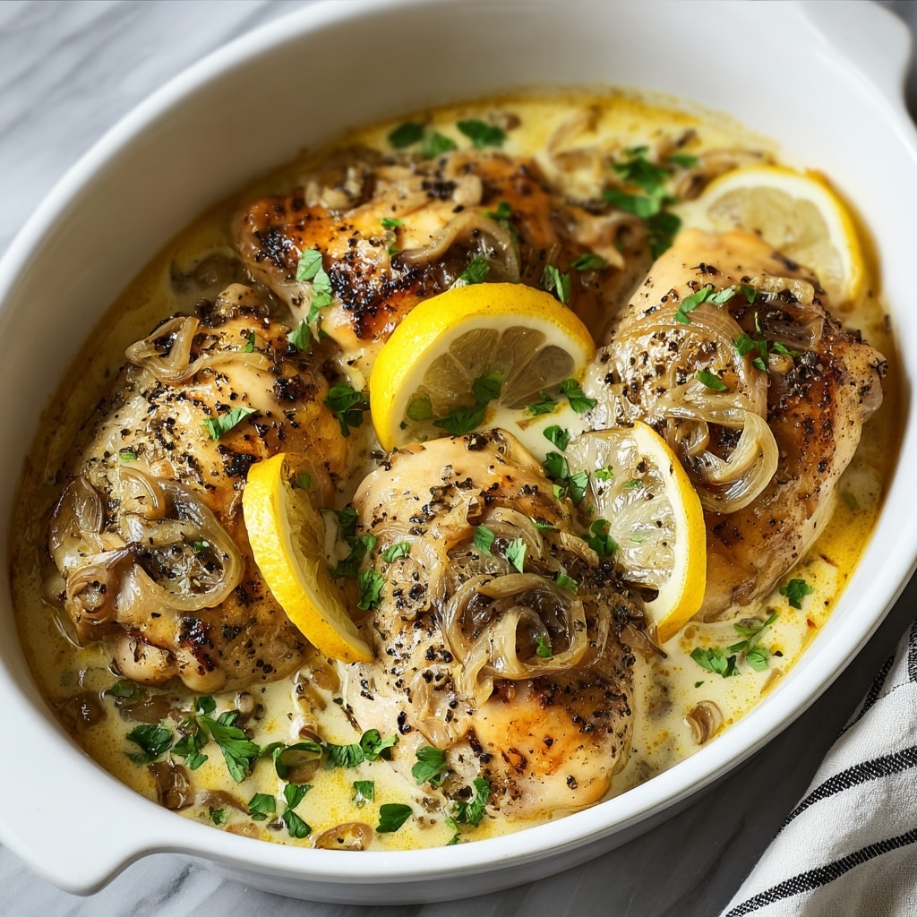 Slow Cooker Lemon Garlic Chicken Recipe - Recipe Image