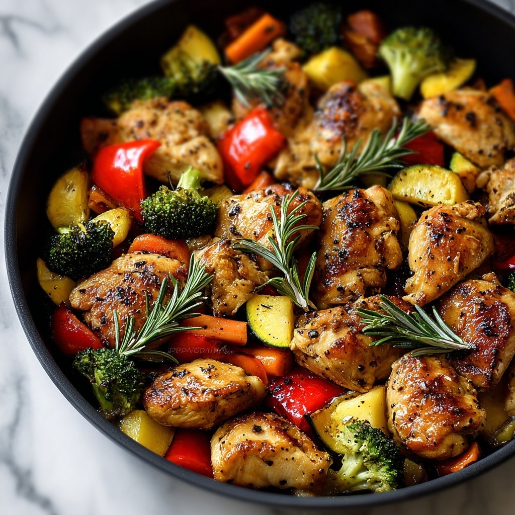 Healthy Chicken and Vegetables Skillet Recipe - Recipe Image
