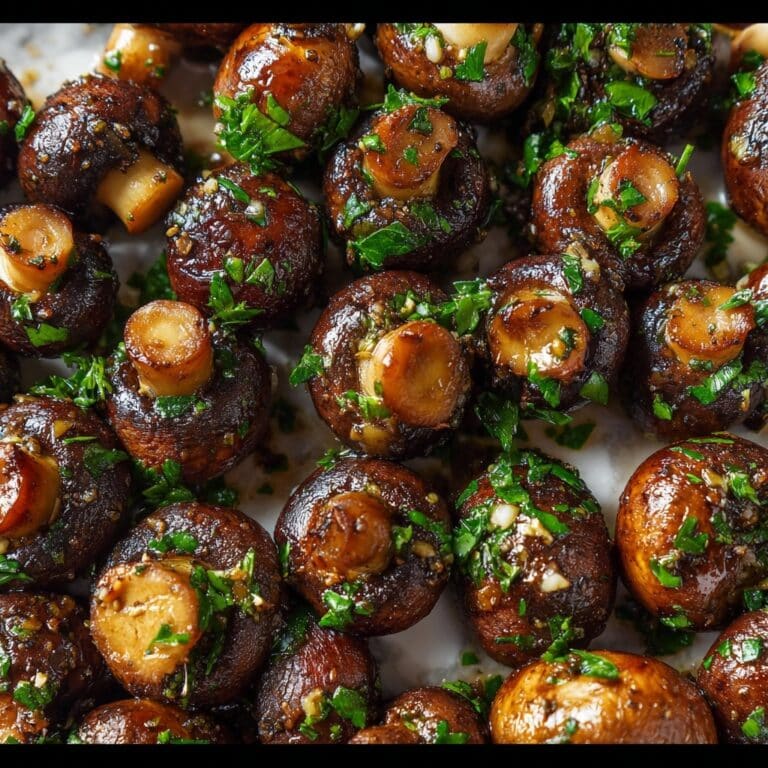 Balsamic Garlic Grilled Mushroom Skewers Recipe
