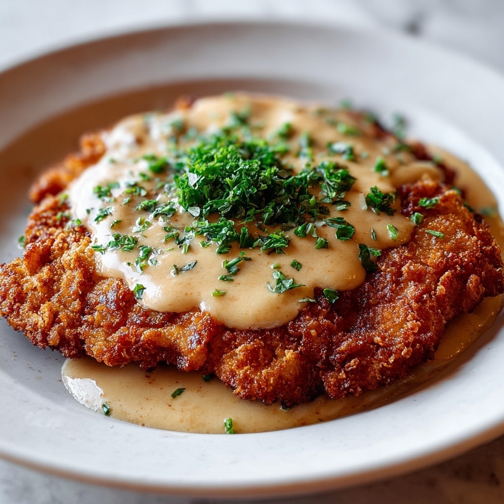 Crispy Chicken Fried Steak with Homemade Gravy Recipe - Recipe Image