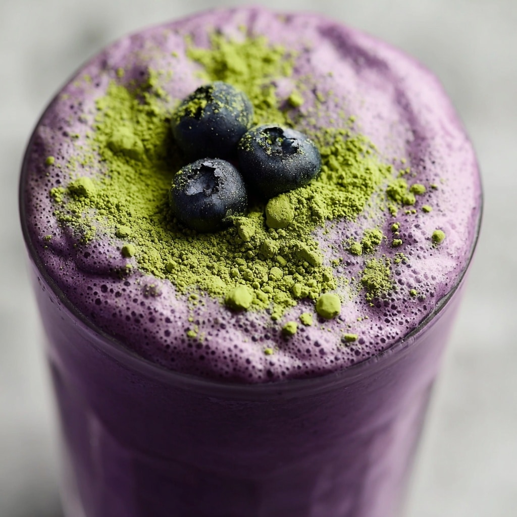 Wild Blueberry Vanilla Matcha Smoothie - Recipe Image