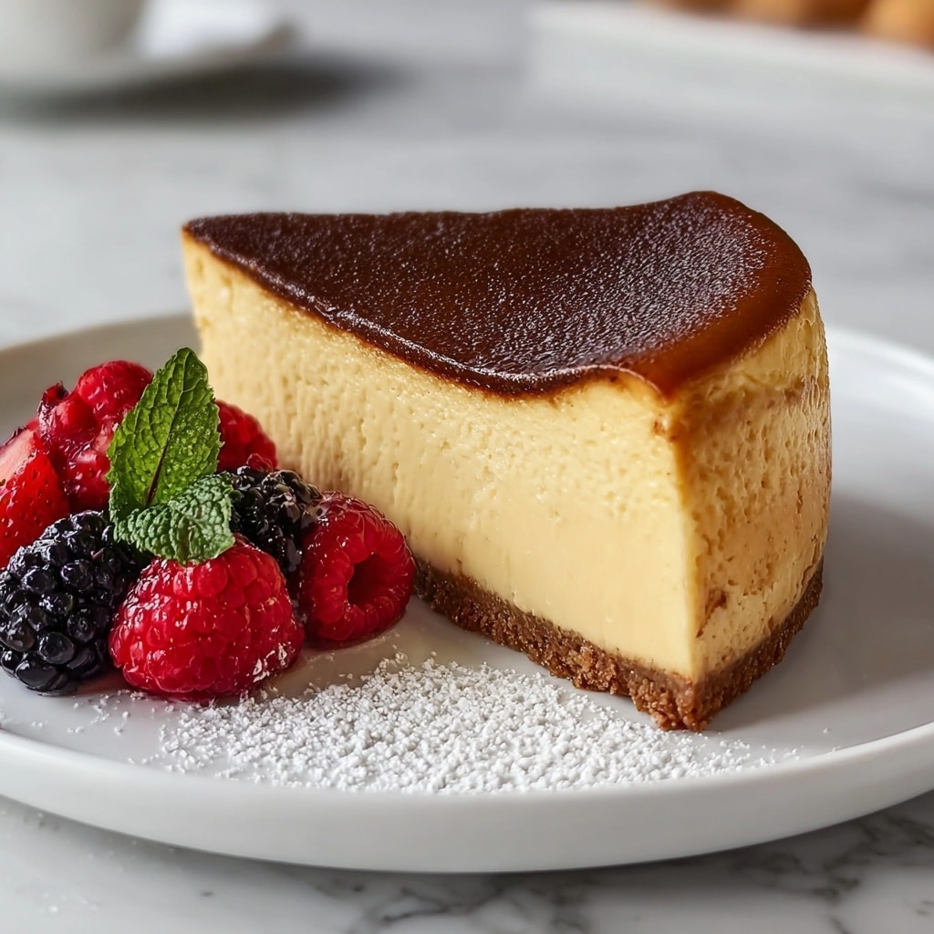 Creamy Burnt Basque Cheesecake Recipe - Recipe Image