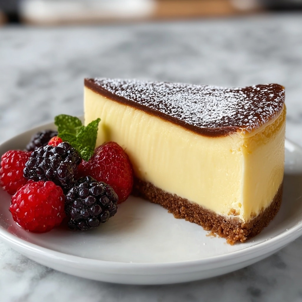 Creamy Burnt Basque Cheesecake Recipe - Recipe Image