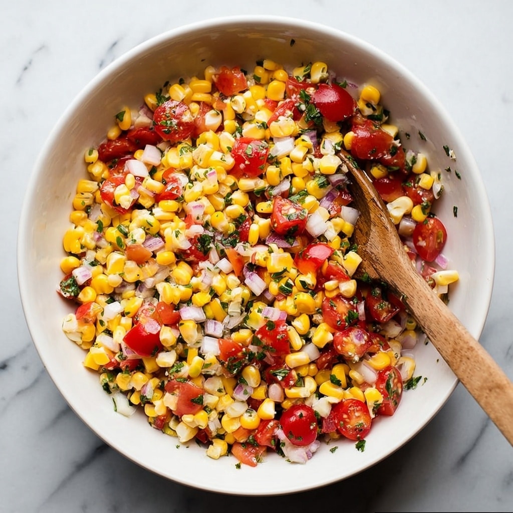 Corn and Tomato Salad with Lime Dijon Dressing Recipe - Recipe Image