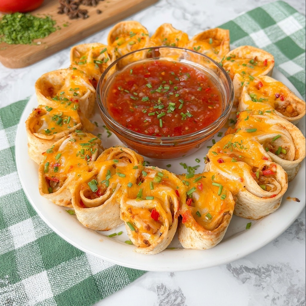 Blooming Chicken Quesadilla Ring Recipe - Recipe Image
