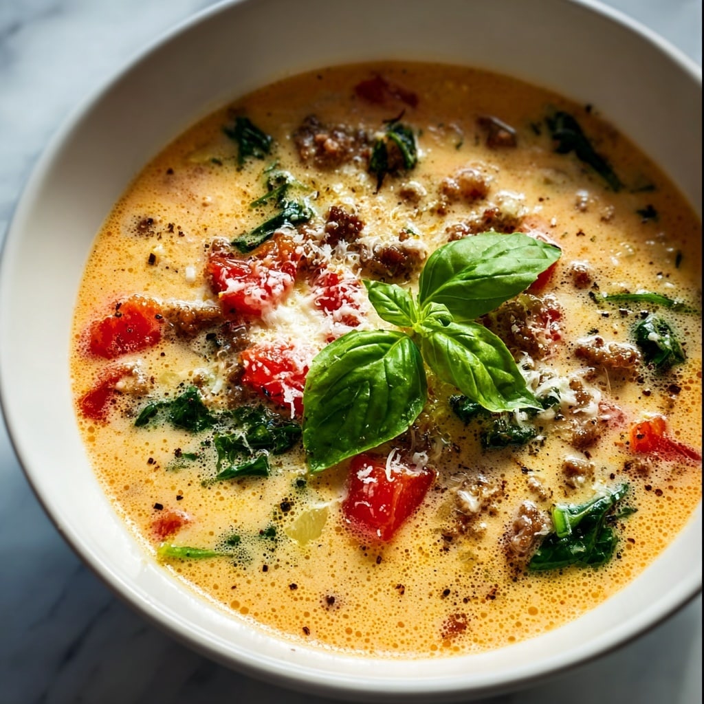 Delicious Parmesan Beef Sausage Ditalini Soup Recipe - Recipe Image
