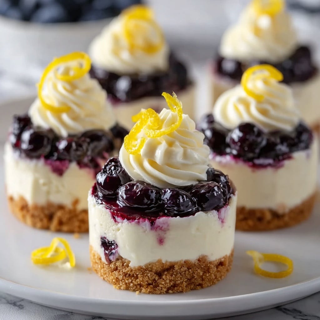 Healthy Mini Lemon Blueberry Cheesecakes Recipe - Recipe Image