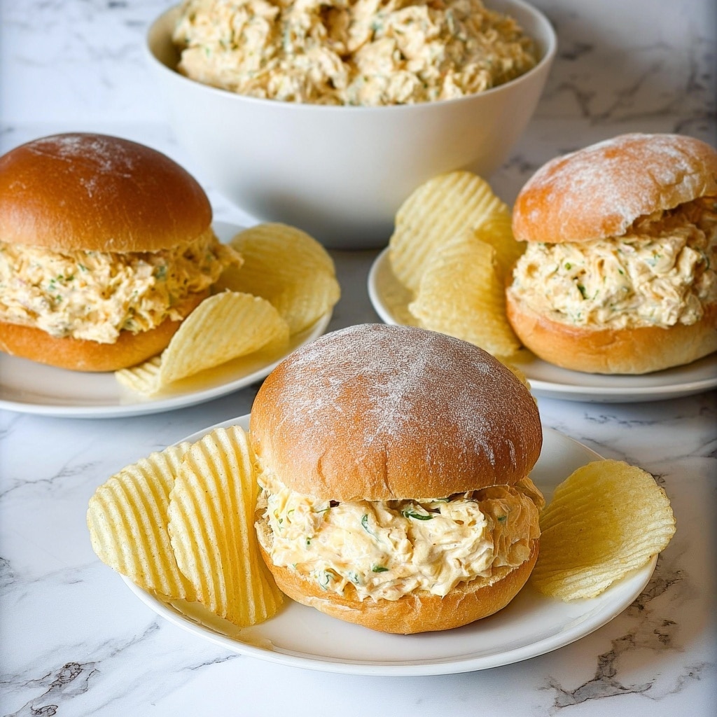 Shredded Chicken Sandwich with Creamy Ritz Cracker Spread Recipe - Recipe Image