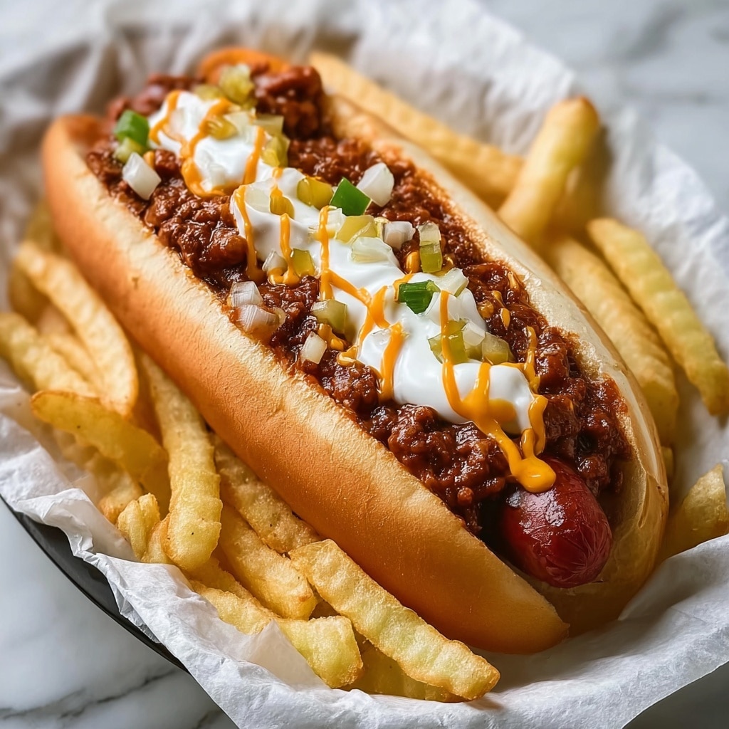 Mouthwatering Chili Dogs with Rich Homemade Beef Sauce Recipe - Recipe Image