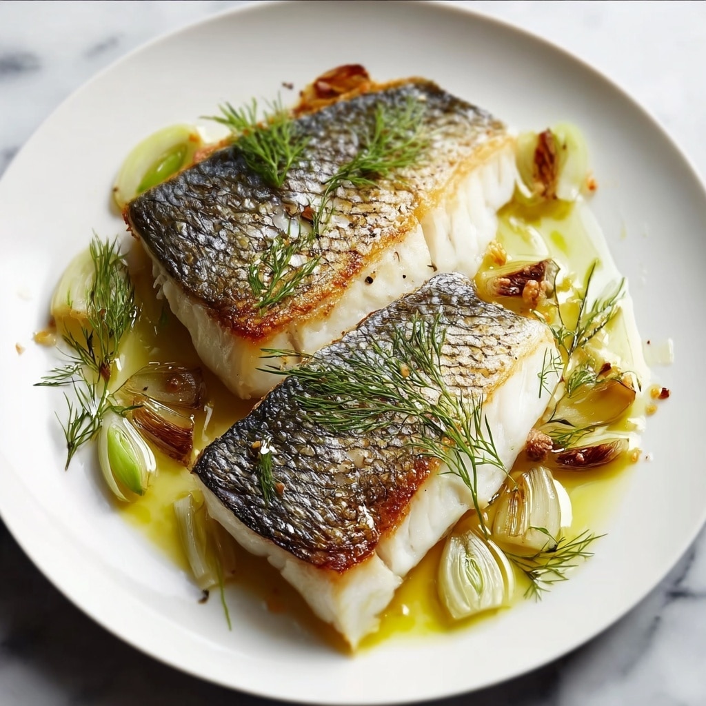Fennel & Fat-Back Roasted Bass Recipe - Recipe Image