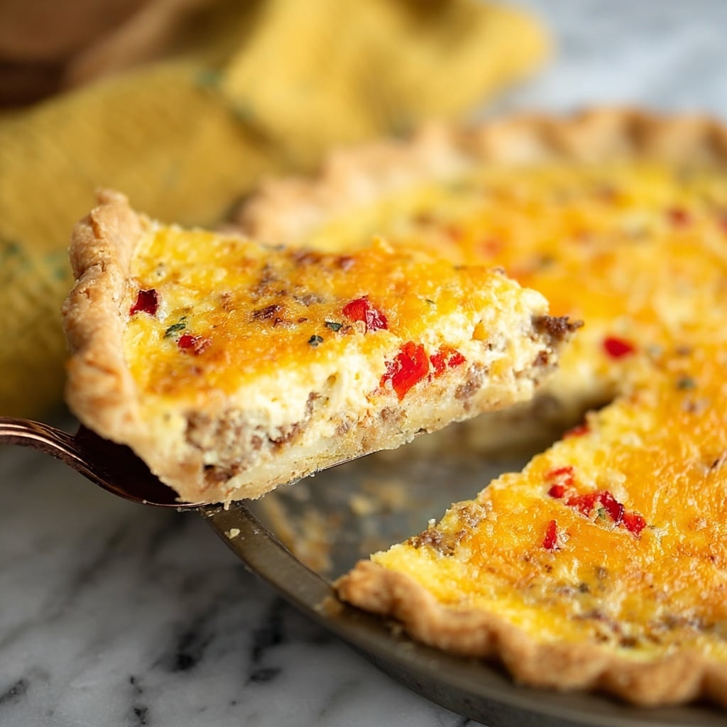 Bacon and Pimento Cheese Quiche Recipe - Recipe Image