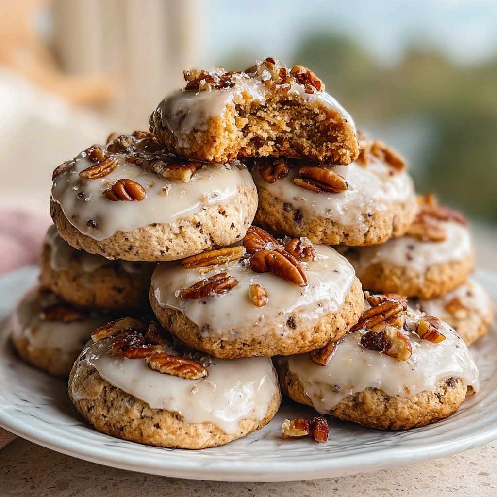Frosted Butter Pecan Cookies Recipe - Recipe Image