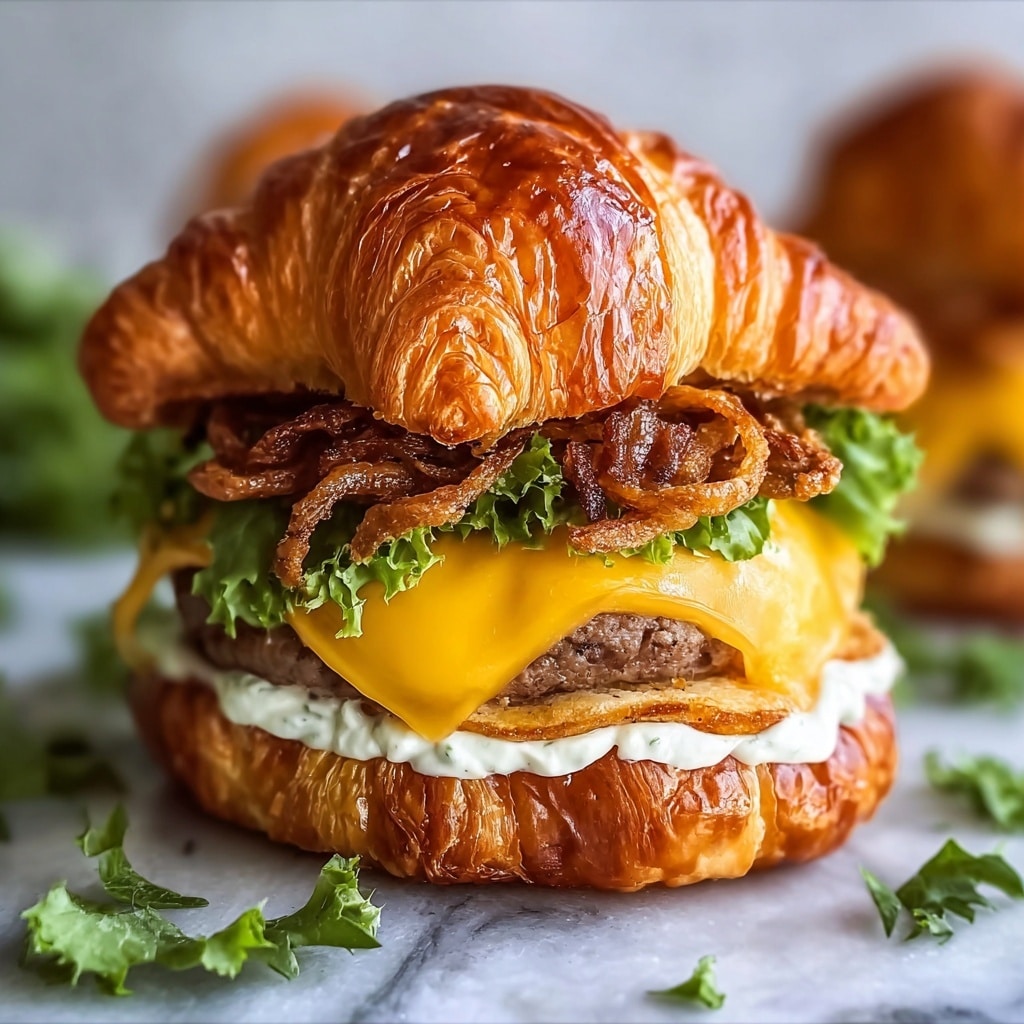 Ultimate Crispy Croissant Smash Burgers in 5 Easy Steps Recipe - Recipe Image