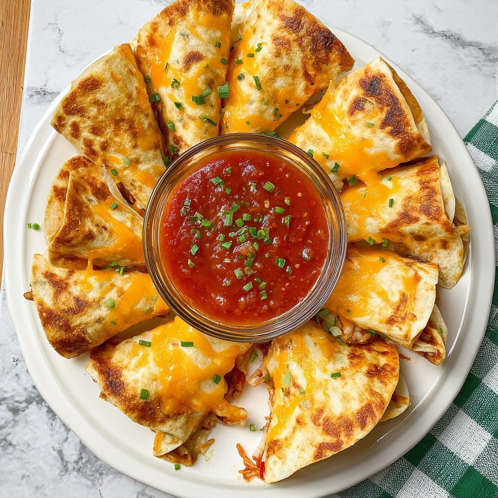 Blooming Chicken Quesadilla Ring Recipe - Recipe Image