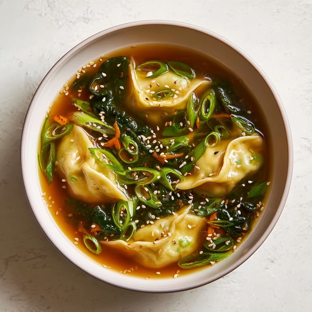 Comforting Beef Potsticker Soup: Delicious Bowl of Warmth Recipe - Recipe Image