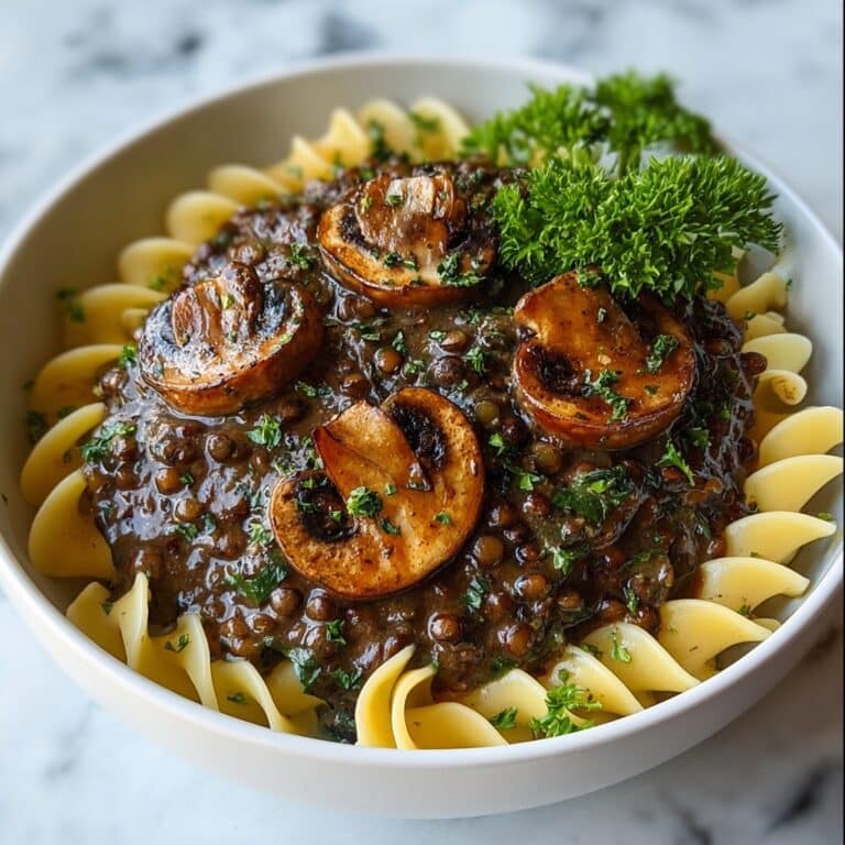 Simple Lentil Mushroom Stroganoff Recipe