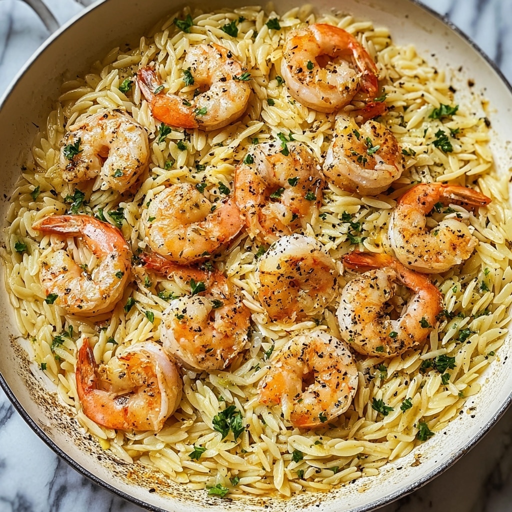 Shrimp Orzo In Lemon Garlic Sauce Recipe